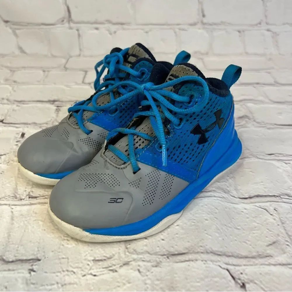 Under Armour Stephen Curry 5 Gray / Blue Men’s US Size 8 Basketball Shoes